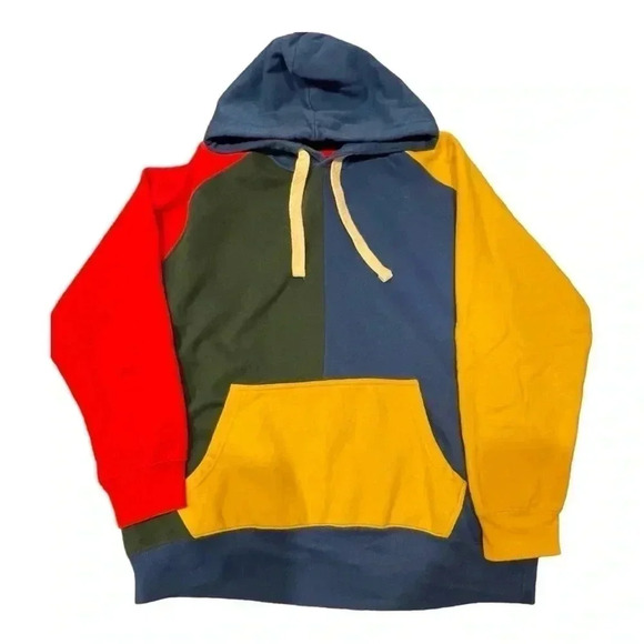 Black Jack 1999 Other - Vintage Black Jack 1999 90s Color Block Hooded Sweatshirt Adult Sz L